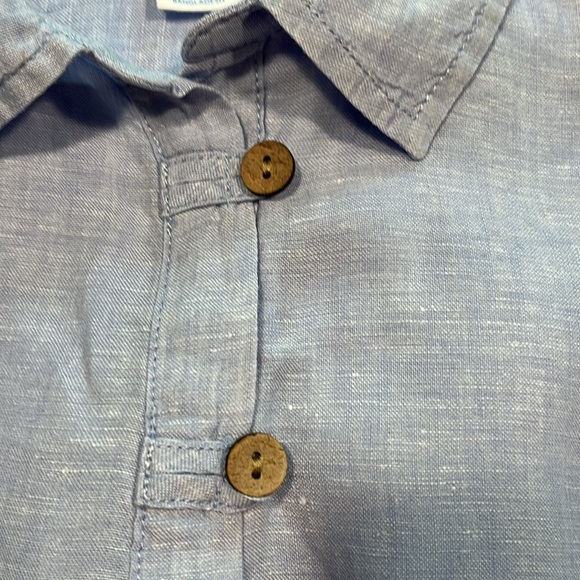 Sigrid Olsen Large blue tunic top. - Picture 4 of 7